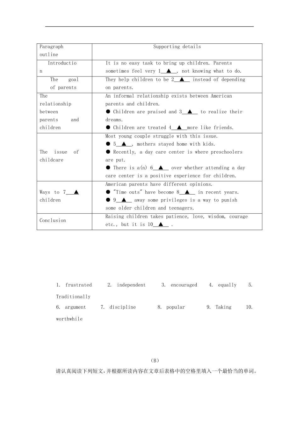 江苏省2012高考英语二轮复习-限时训练专题3-任务型阅读6_第3页