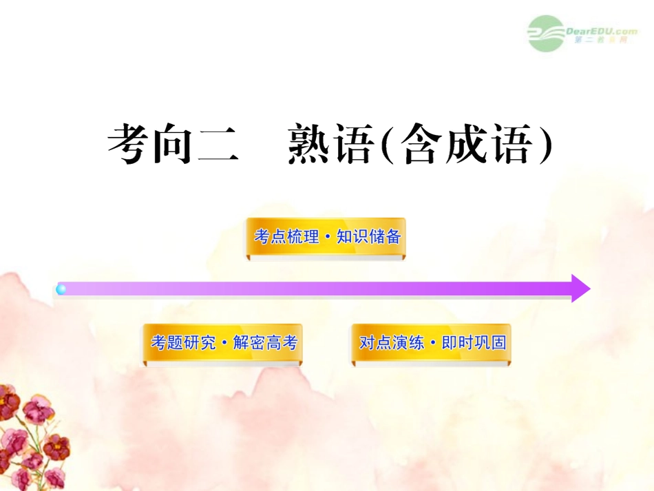 2012版高中语文全程复习方略配套课件-3.3.2-熟语(含成语)-苏教版_第1页