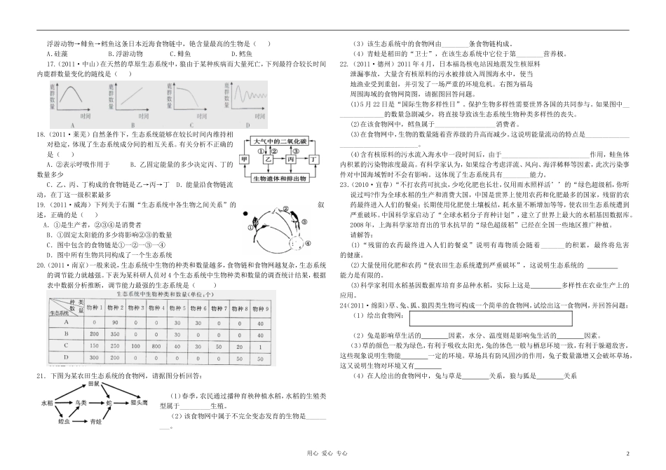 八年级生物下册-6开花和结果专题训练题(无答案)-北师大版_第2页