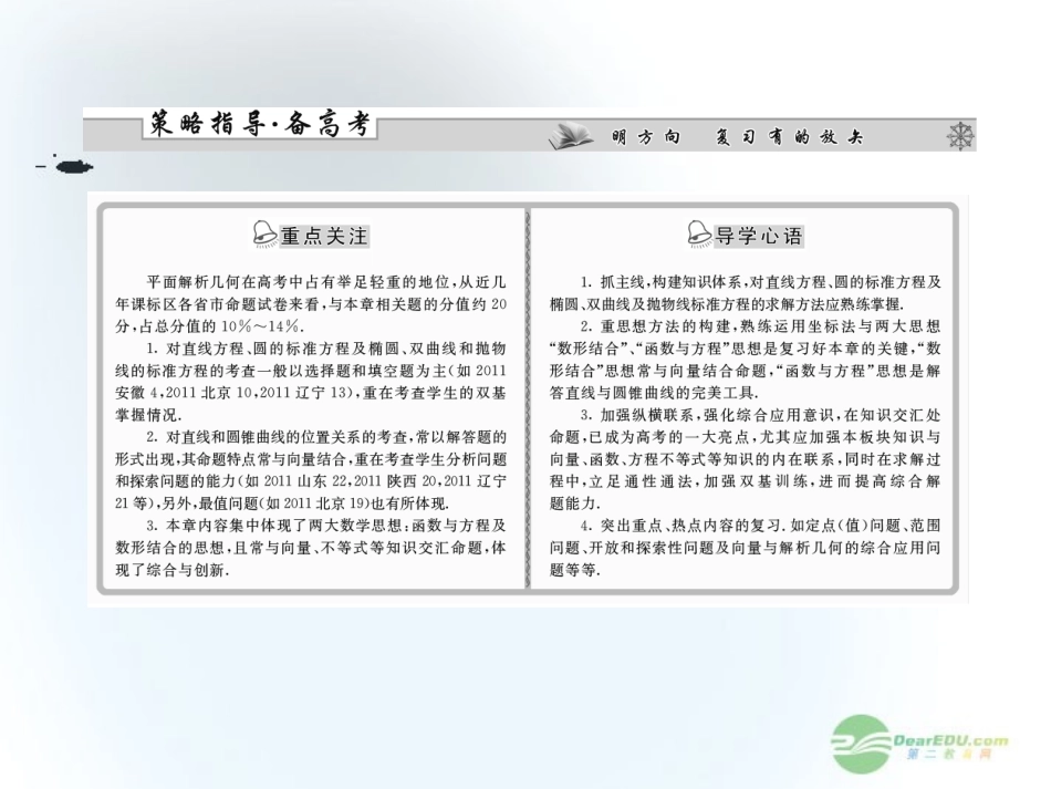 【课堂新坐标】2013届高三数学一轮复习-第8章第1节-平面解析几何课件-文-(广东专用)_第3页