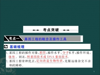浙江省余姚中学高中生物-基因工程(2)复习课件-浙科版选修3