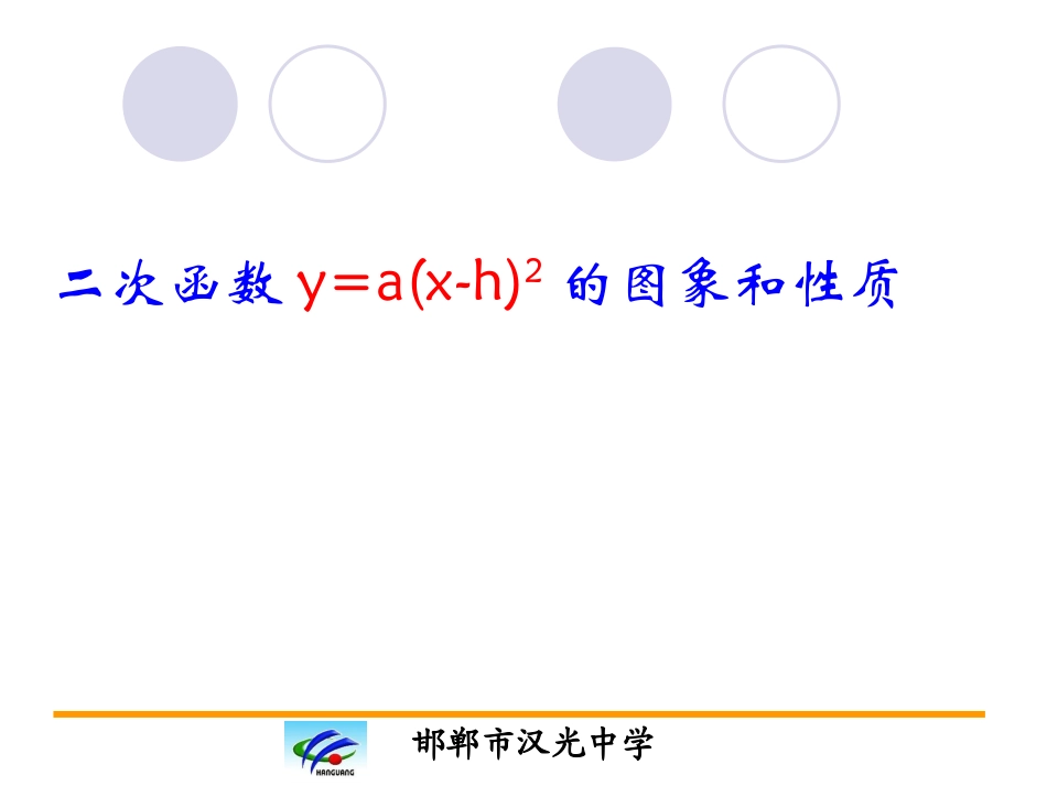二次函数y=a(x-h)2_第1页