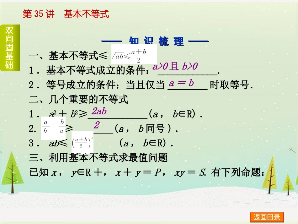 (浙江专用)2014高考数学一轮复习方案(双向固基础+点面讲考向+多元提能力+教师备用题)-第35讲-基本不等_第3页