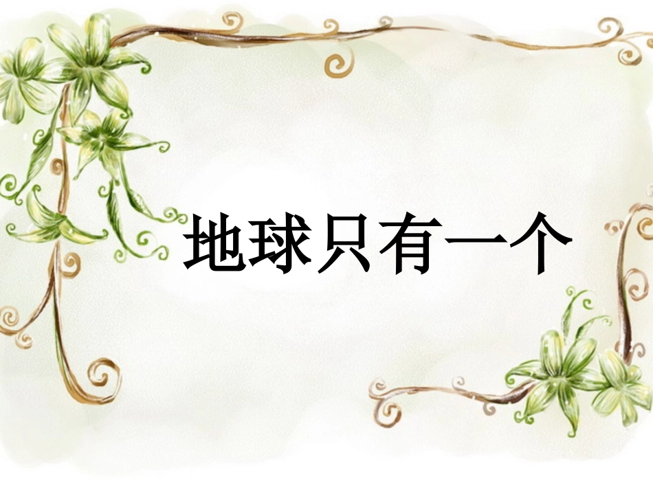 《地球只有一个》课件2-1_第1页