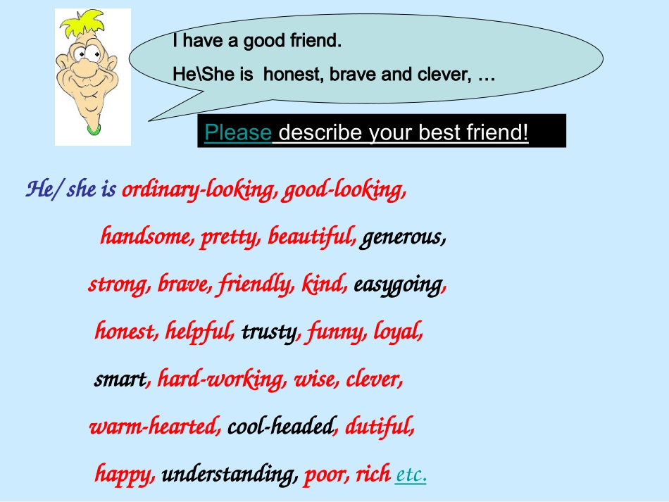 英语：Unit1《Friendship》课件-warming-up-reading(新人教版必修1)_第3页