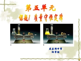 质量守恒定律.