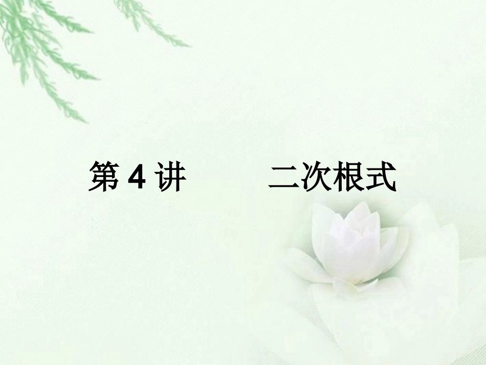 浙江省2013年中考数学第一轮复习-第一章-数与式第4讲二次根式课件-浙教版_第2页