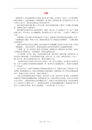 高中语文-月影作文素材