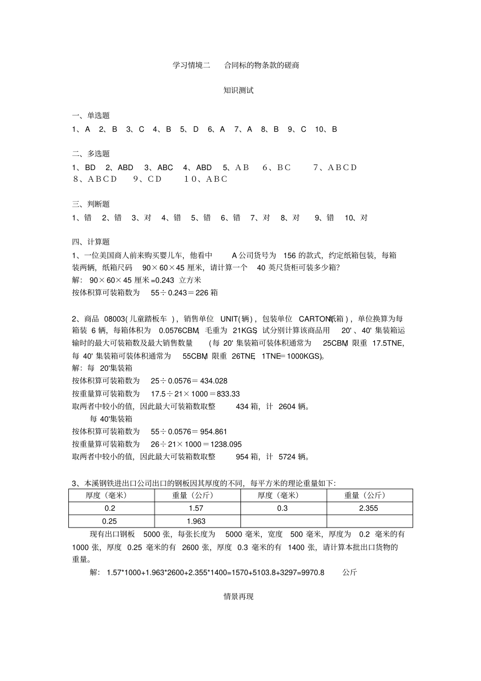 国际贸易课后同步训练答案_第3页