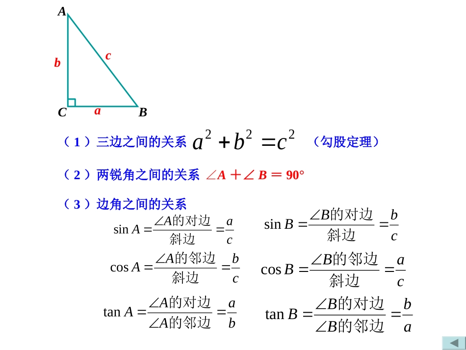 解直角三角形(1)课件_第1页