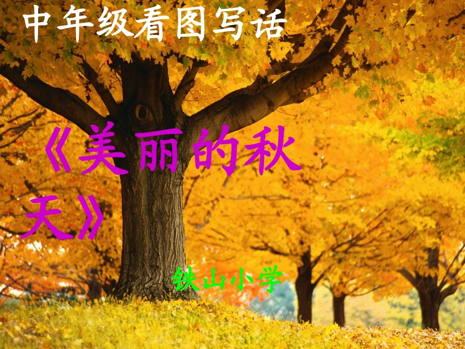 美丽的秋天(看图写作)_第1页