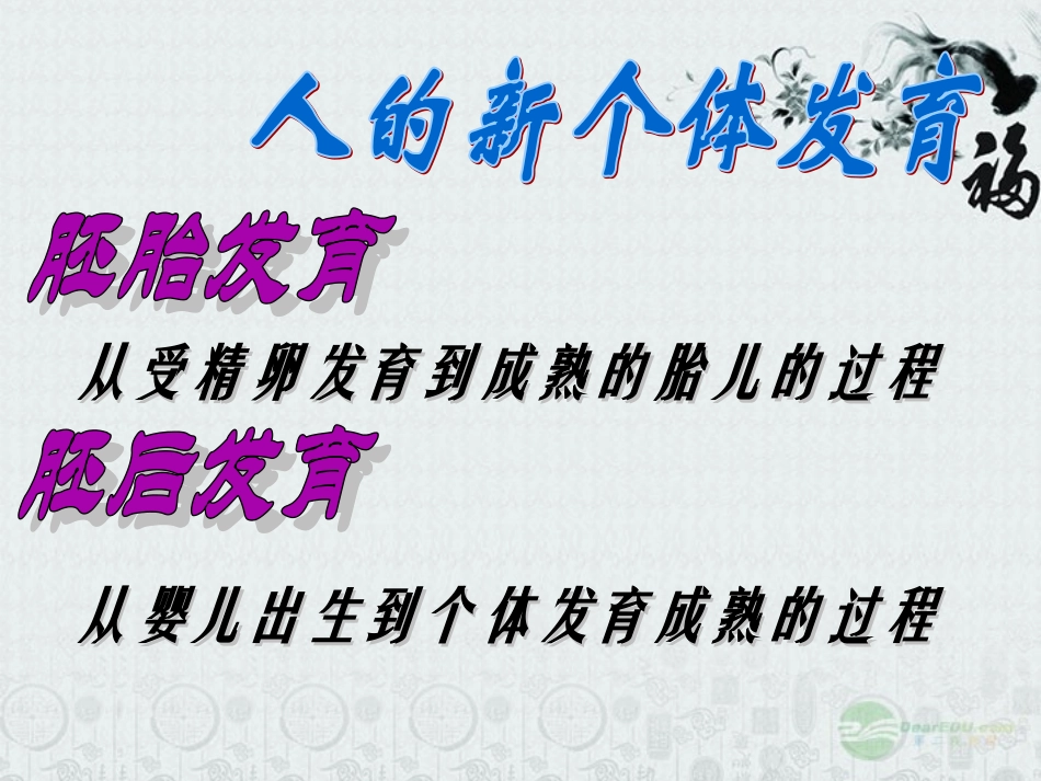 八年级生物上册《人的新个体发育》课件1-苏科版_第2页