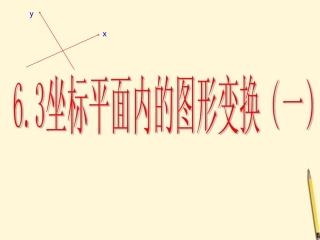 浙江省泰顺县新浦中学2011-2012学年八年级数学上学期-6.3-坐标平面内的图形变换(1)课件-浙教版