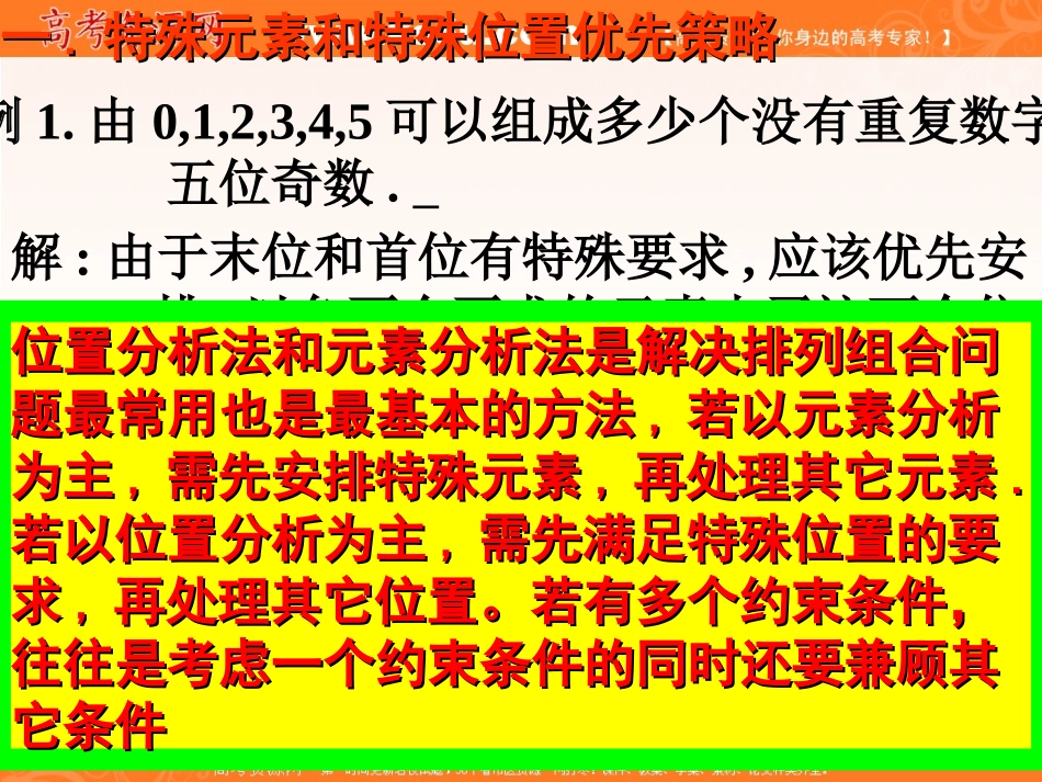 数学精华课件：解排列组合问题的十七种常用策略_第3页