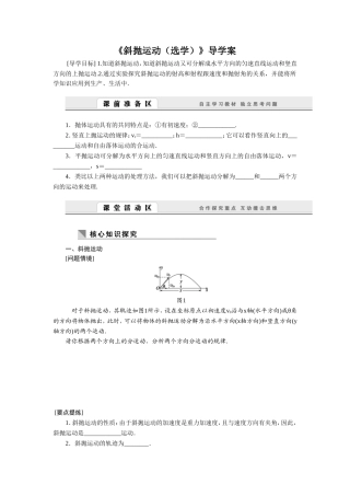 《斜抛运动(选学)》导学案2