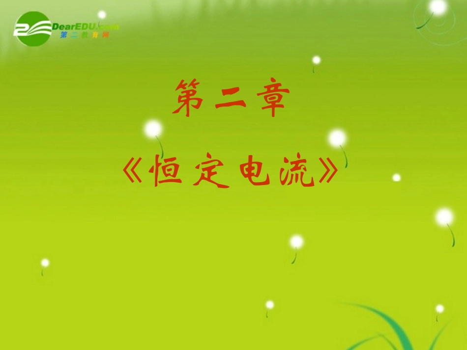 高中物理-2.0《恒定电流》精品课件-新人教版选修3-1_第2页