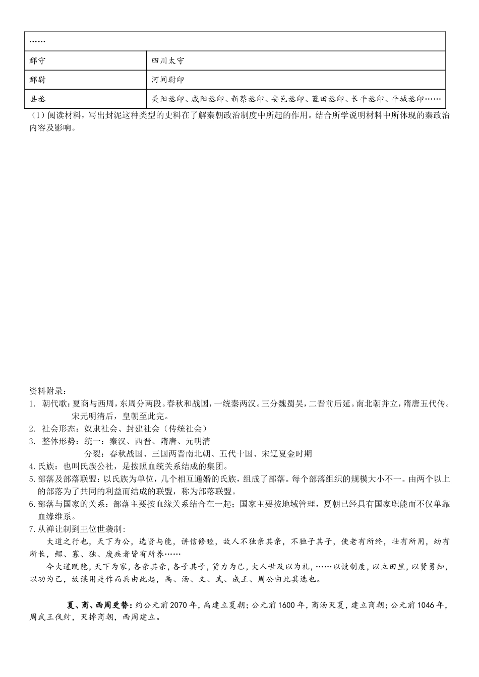 高一上第1周历史周清(徐明菊)-_第2页