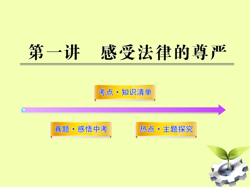 2012年中考政治一轮复习-七下-4.1感受法律的尊严精品课件-人教新课标版_第1页