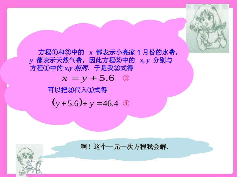 代入消元法法解二元一次方程组PPT_第3页