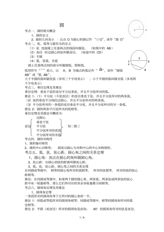 圆知识点总结及对应测验