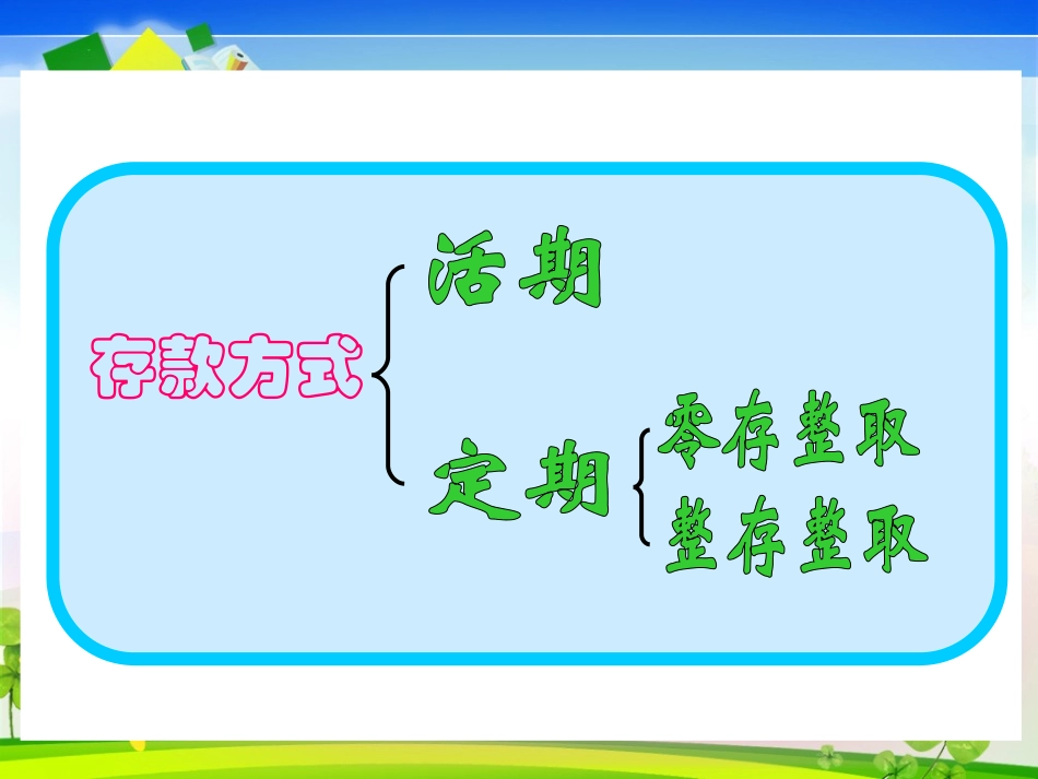 人教版六年级数学上册《利率》_第3页