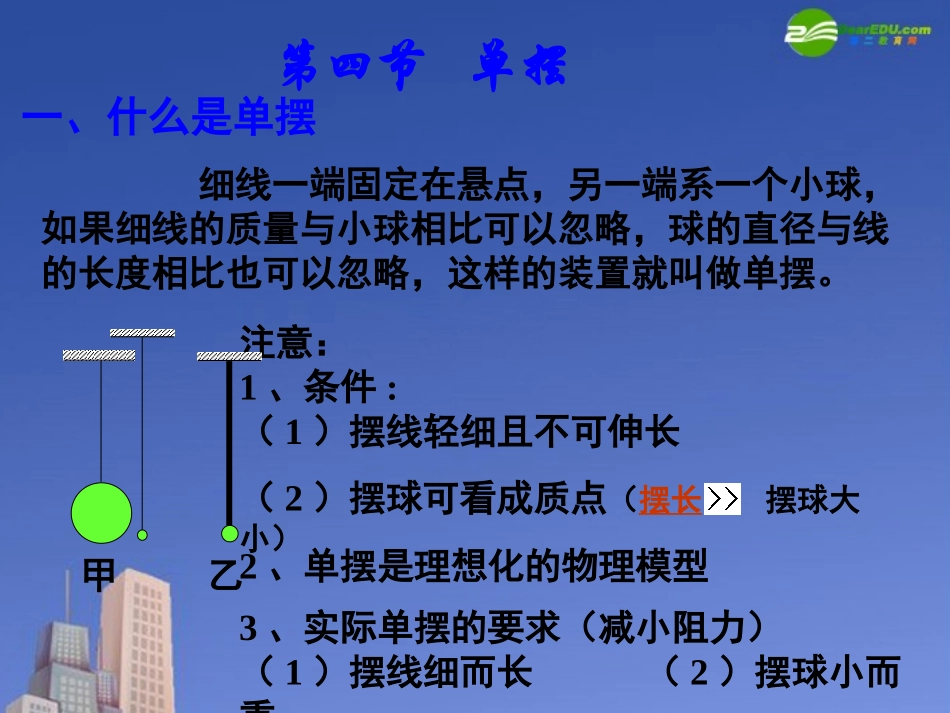 高中物理-单摆课件-新人教版选修3_第2页