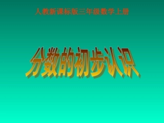 2013年数学人教版三上《分数的初步认识》PPT课件之二