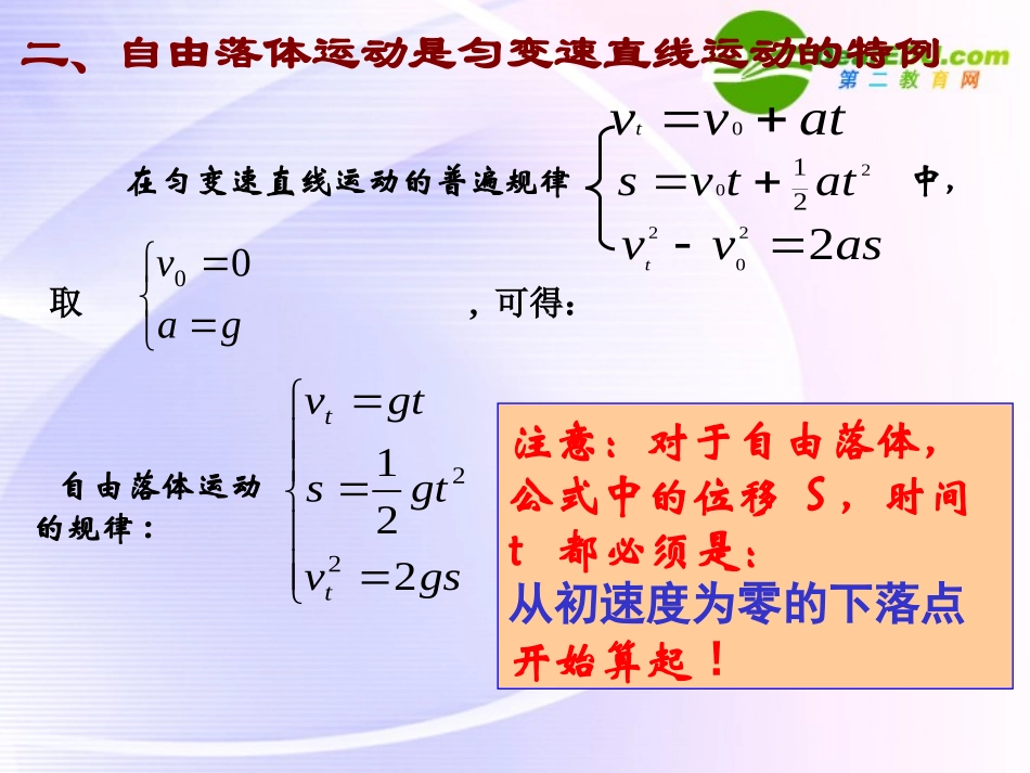 高中物理-匀变速直线运动复习课件-新人教版必修1_第2页