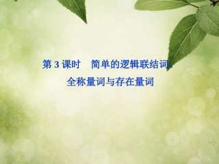 (福建专用)2013年高考数学总复习-(教材回扣夯实双基+考点突破+瞭望高考)第一章第3课时-简单的逻辑联结