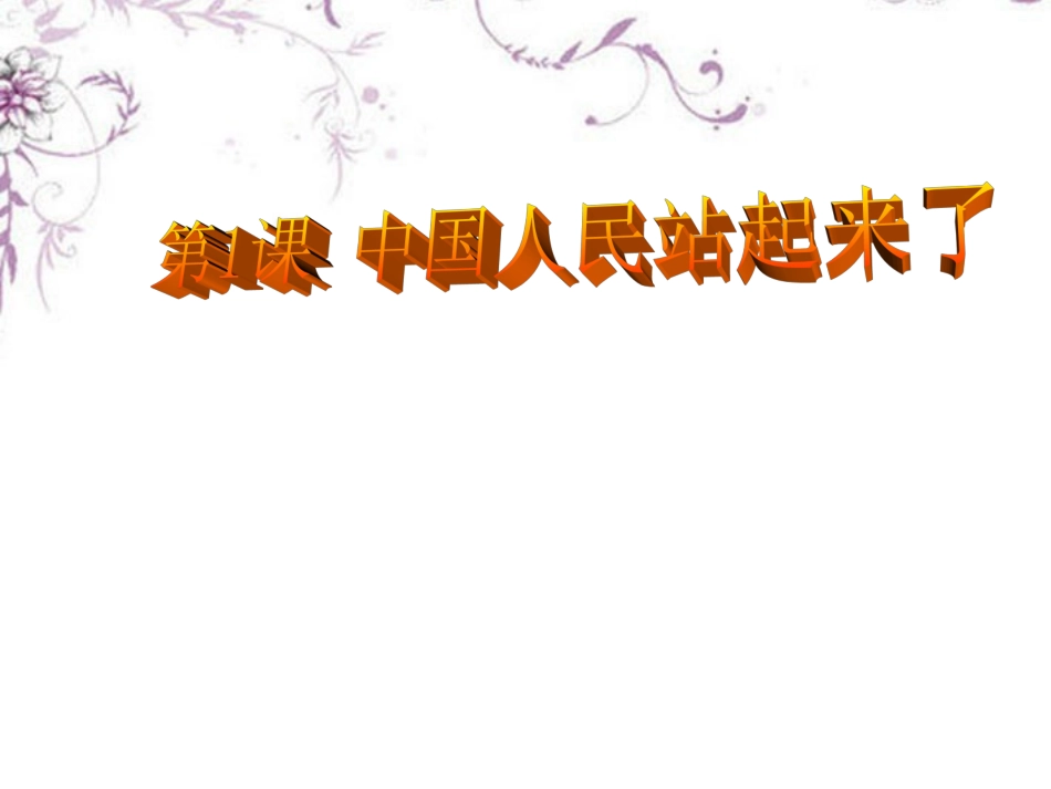 浙江省松阳县古市中学八年级历史上册-中国人民站起来了课件_第2页