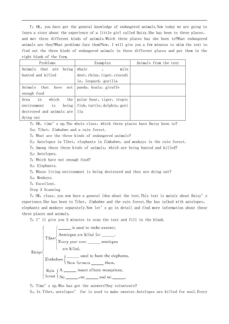 高中英语优秀教案：Unit4-Wildlife-protection-Period1-Reading优秀教案-新人教版必修2_第3页