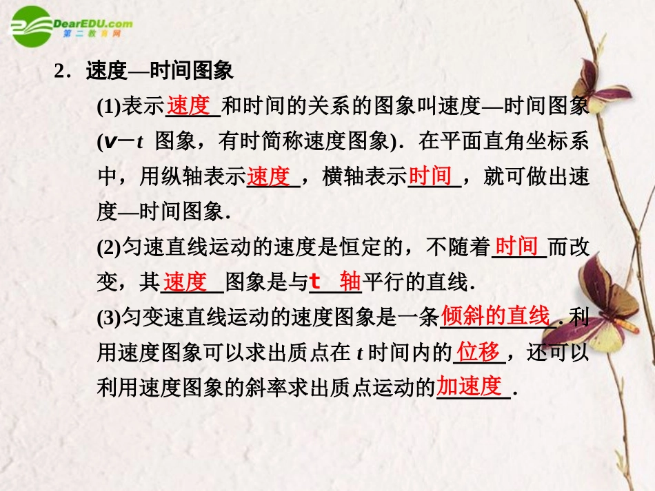 高中物理-第1章第6节用图象描述直线运动同步教学课件-粤教版必修1_第3页