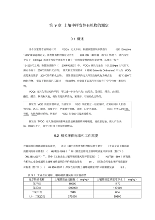 土壤中挥发性有机物的测定讲解