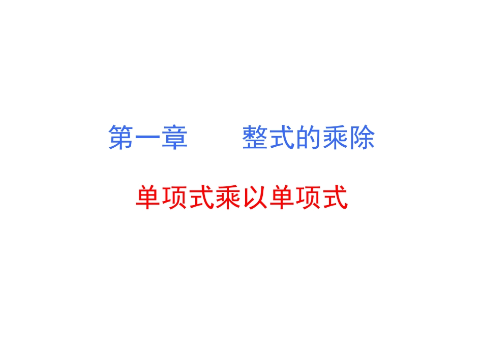 整式的乘法DANXIANGSHI_第1页