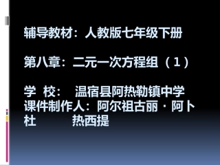 解二元一次方程组-(2)