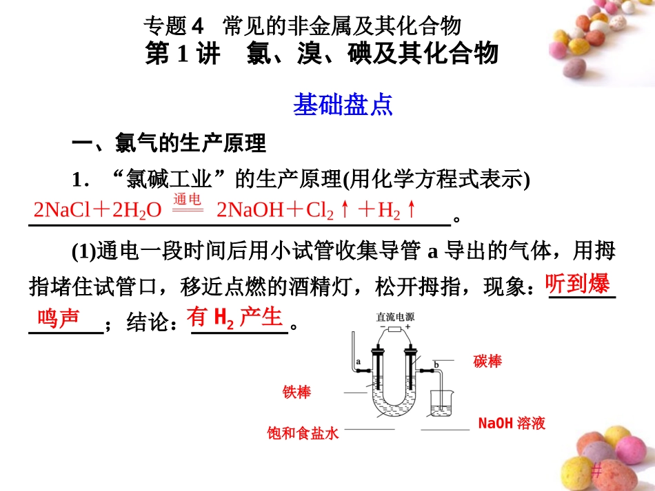 【步步高】江苏省2012高考化学一轮-专题4第1讲-氯、溴、碘及其化合物课件-苏教版_第1页