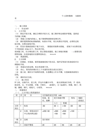 土方开挖技术方案