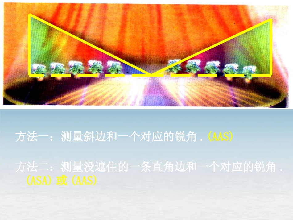 陕西省神木县大保当中学七年级数学下册《探索直角三角形全等的条件》课件-北师大版_第3页