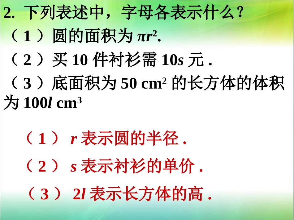 课外练习2-用字母表示数_第2页