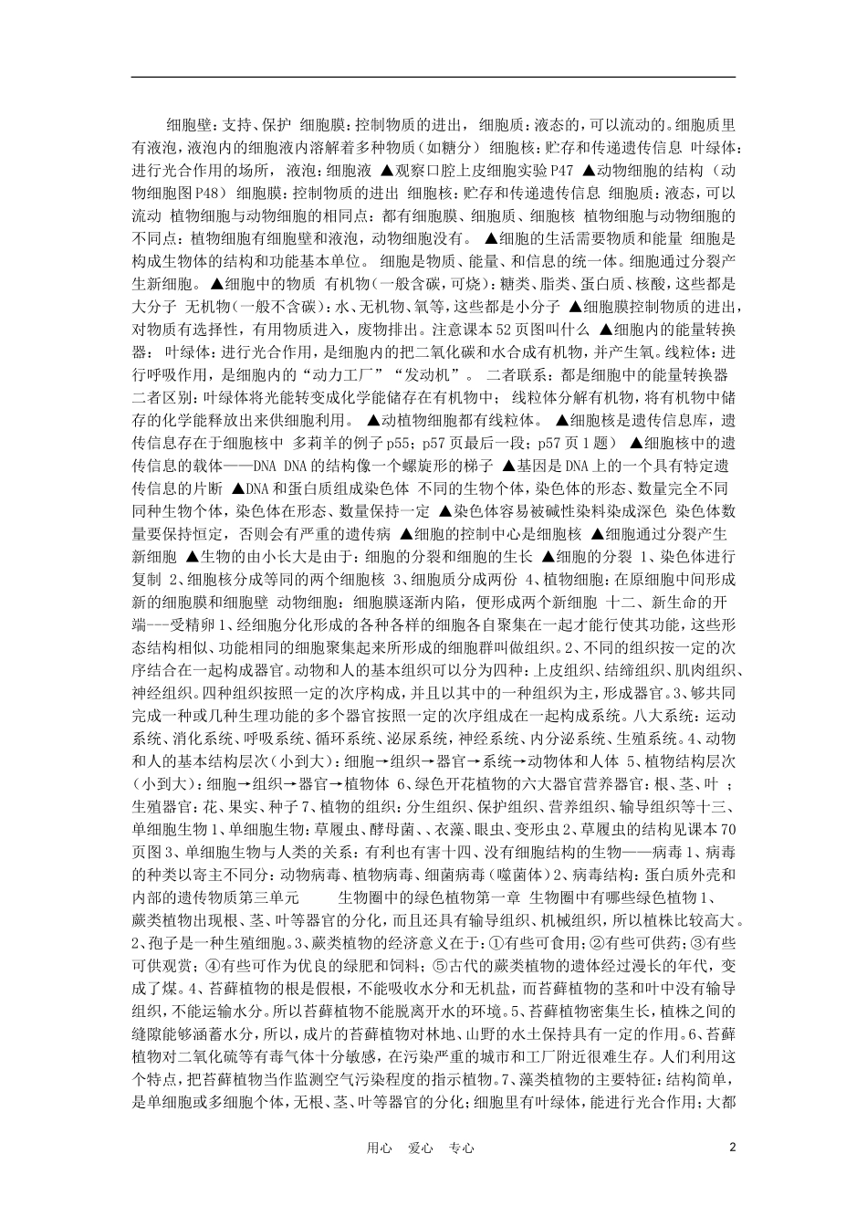 2012届中考生物专题复习测试9_第2页