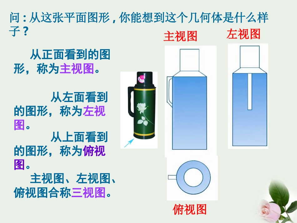 浙江省温州市泰顺县新浦中学八年级数学上册-3.3三视图课件-人教新课标版_第1页