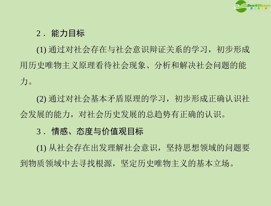 《随堂优化训练》2011年高中政治-第四单元-第十一课-寻觅社会的真谛-第1课时-社会发展的规律课件-文-新人教_第3页