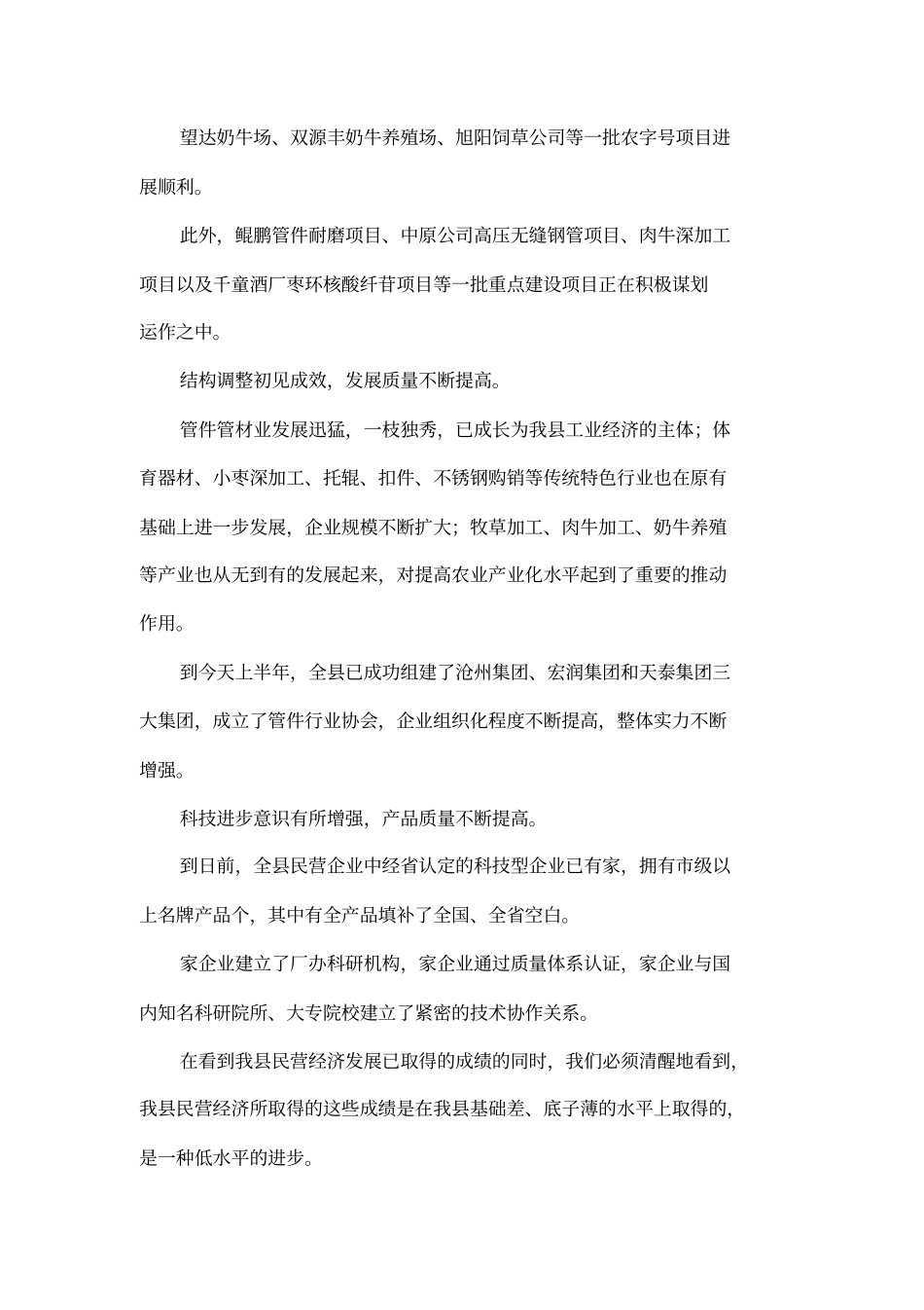 在发展民营经济千人大会上的讲话_第3页