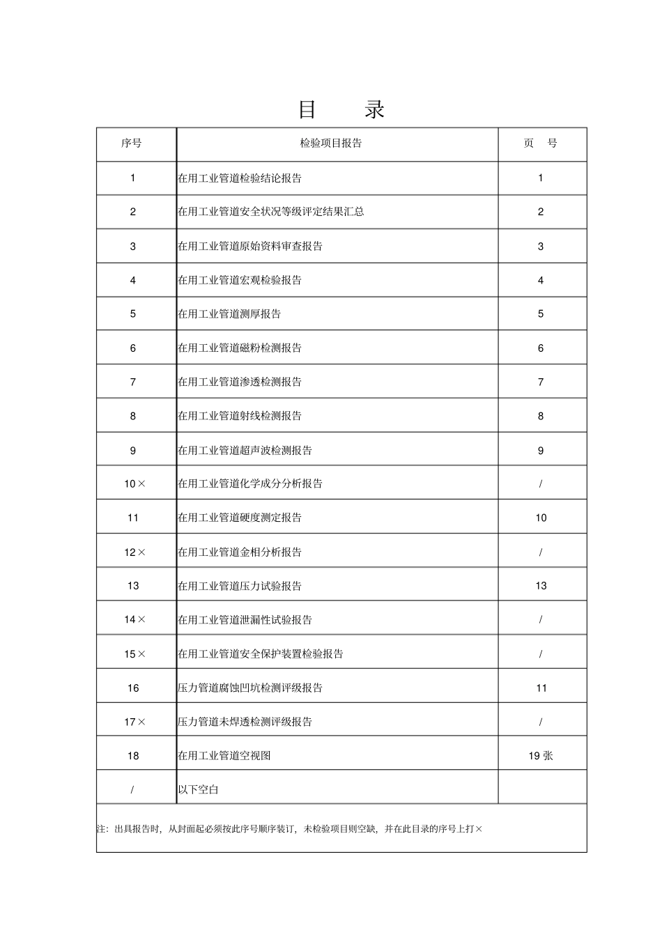 在用工业管道全面检验报告书_第2页
