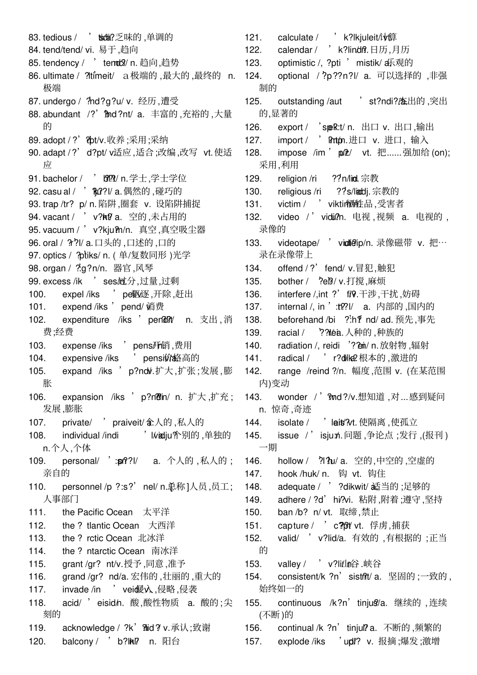 在职考研英语700高频词汇带音标修正版_第2页