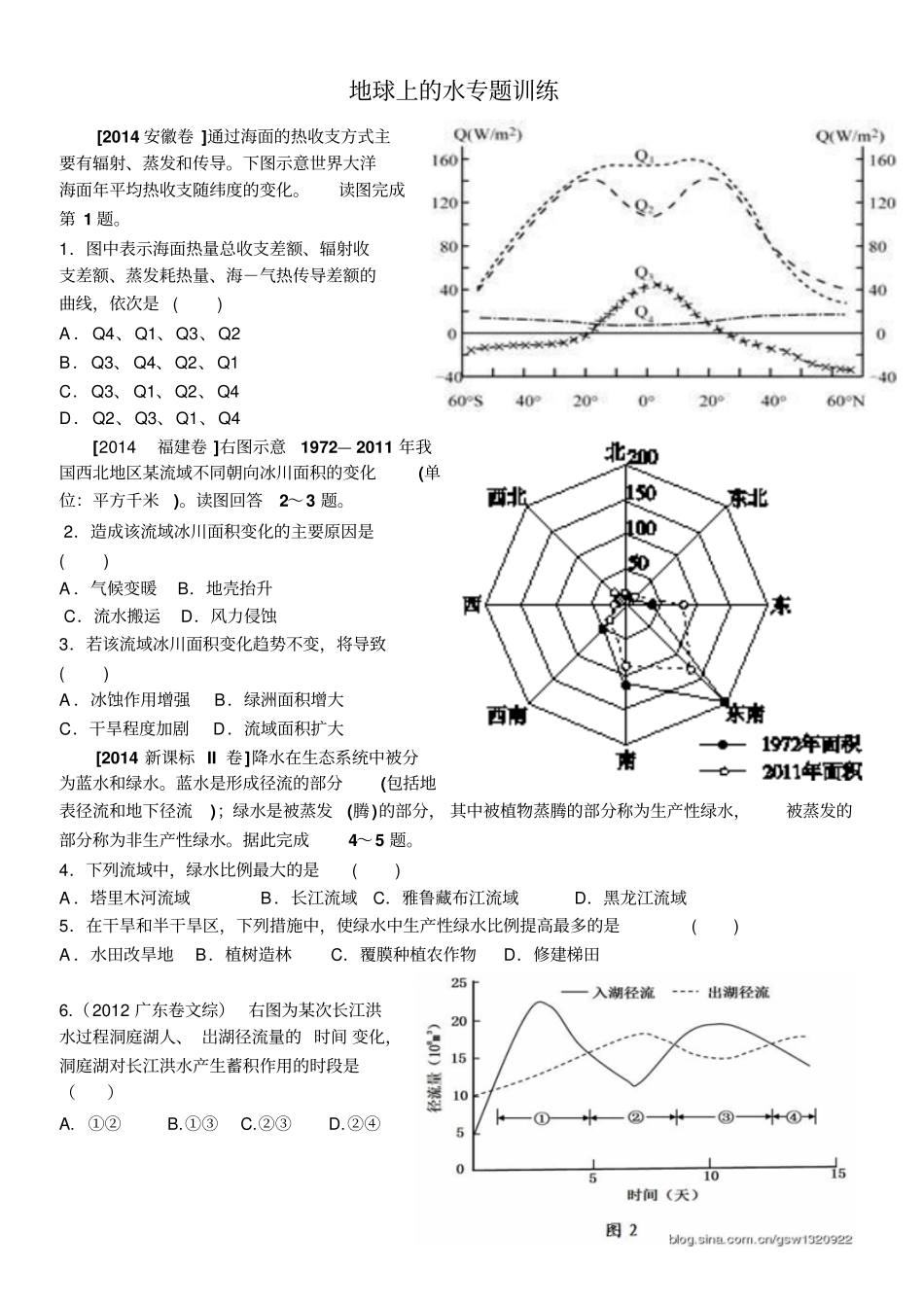 地球上的水专题练习附标准答案_第1页