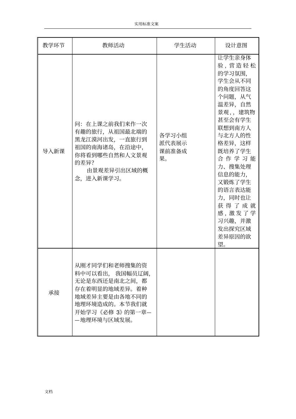 地理环境对区域发展地影响教学设计课题_第3页
