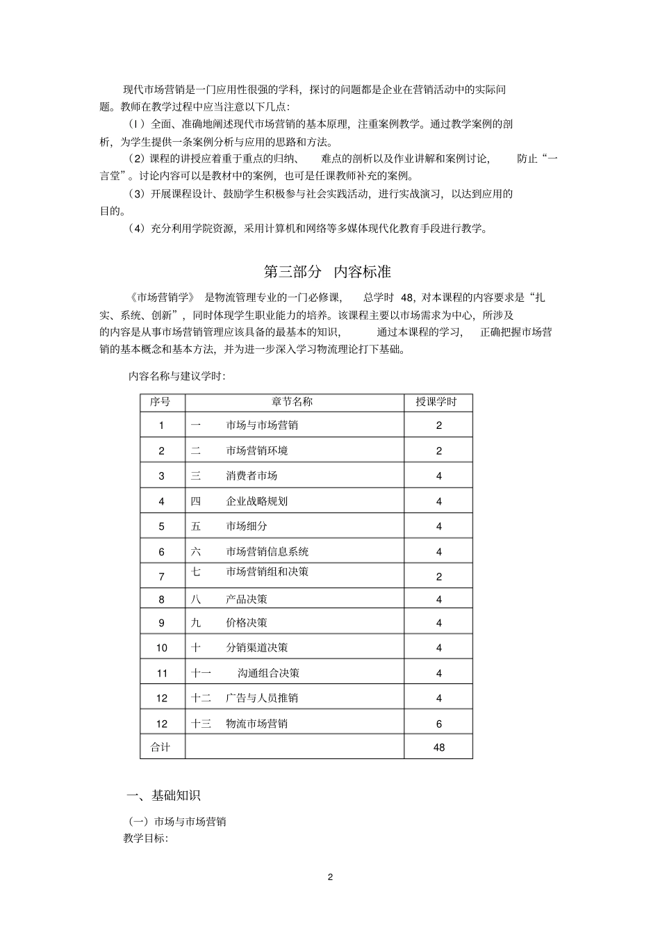 场营销学课程标准_第2页