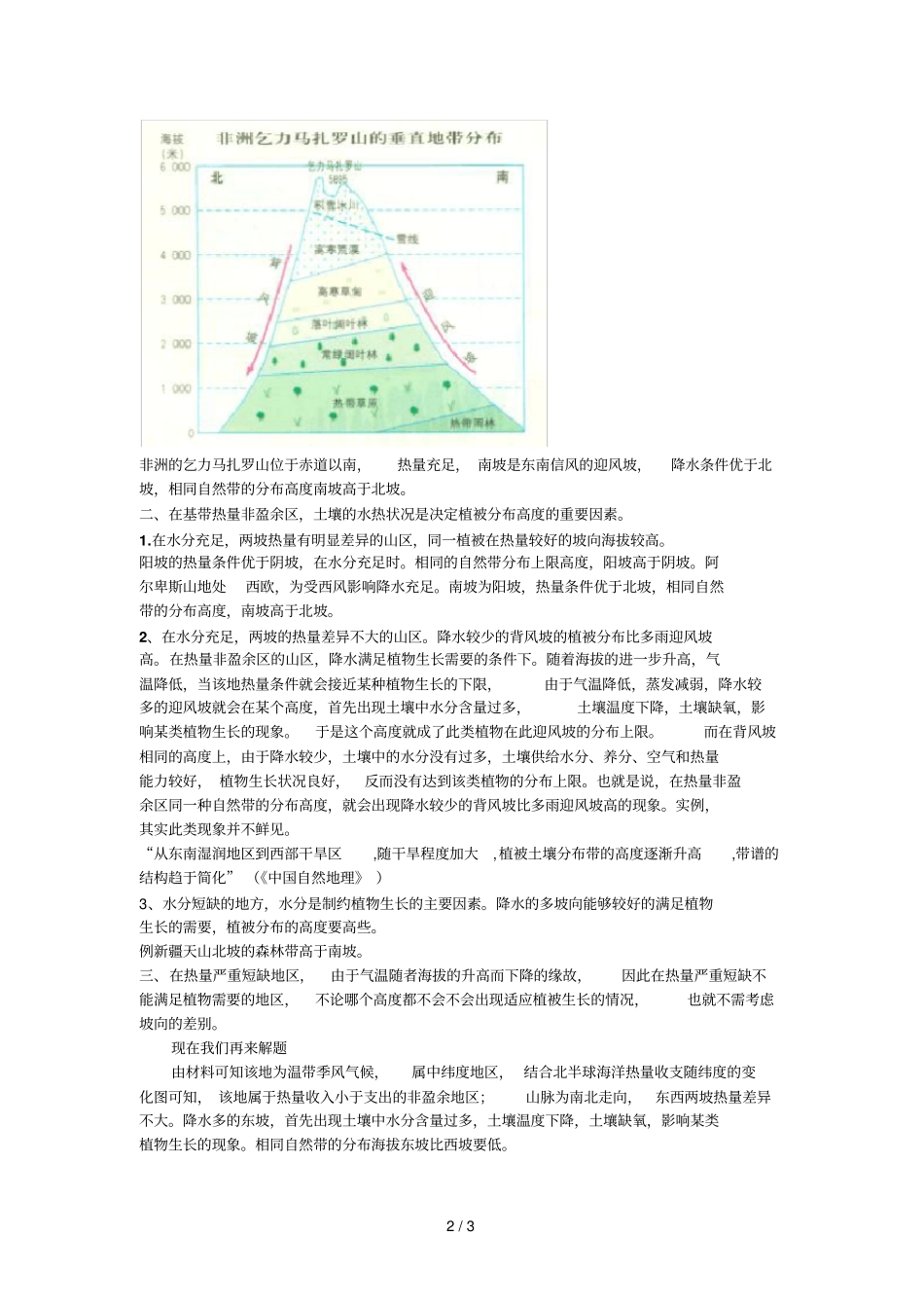 坡向与自然带分布高度关系_第2页
