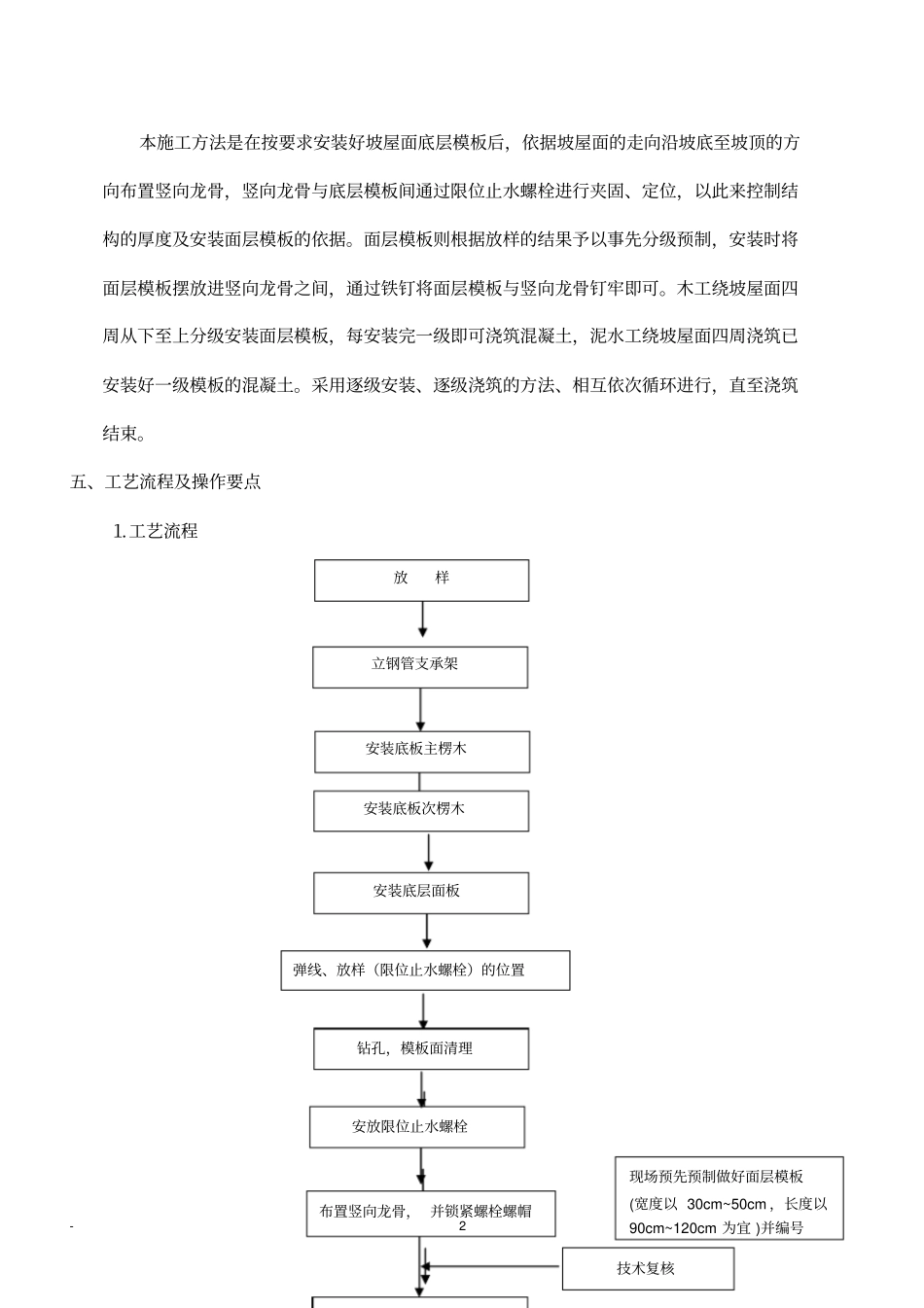 坡屋面现浇混凝土施工工法_第2页